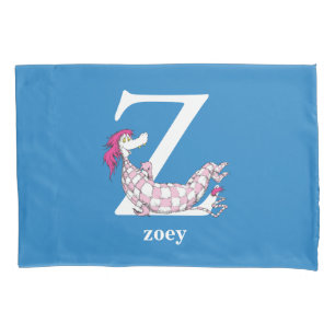 Dr. Seuss's ABC: Letter Z - White   Add Your Name Pillowcase
