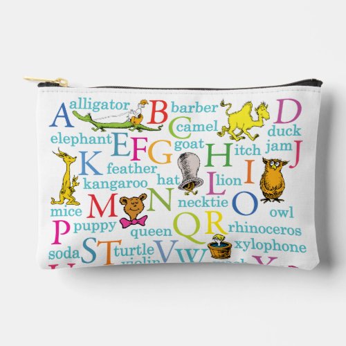 Dr Seusss ABC Pattern with Words Accessory Pouch