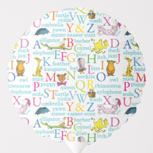 Dr. Seuss's ABC Pattern with Words Balloon