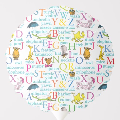 Dr Seusss ABC Pattern with Words Balloon