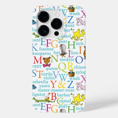Dr Seusss ABC Pattern with Words Case_Mate iPhone 14 Pro Case