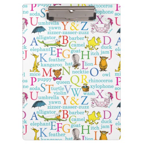 Dr Seusss ABC Pattern with Words Clipboard