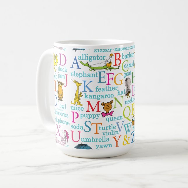 Dr. Seuss's ABC Pattern with Words Coffee Mug