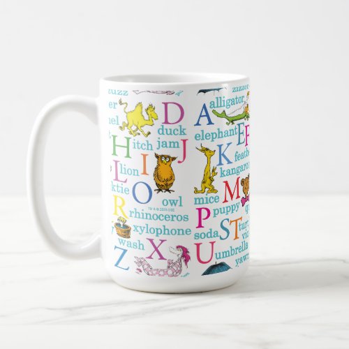 Dr Seusss ABC Pattern with Words Coffee Mug