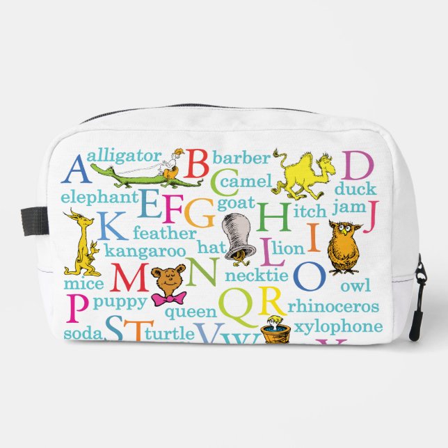 Dr. Seuss's ABC Pattern with Words Dopp Kit (Front)