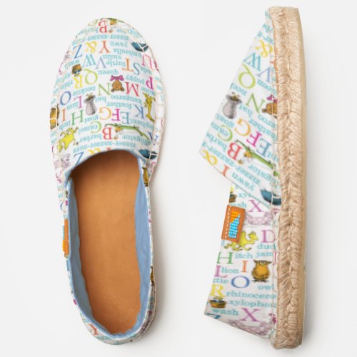 Dr Seusss ABC Pattern with Words Espadrilles