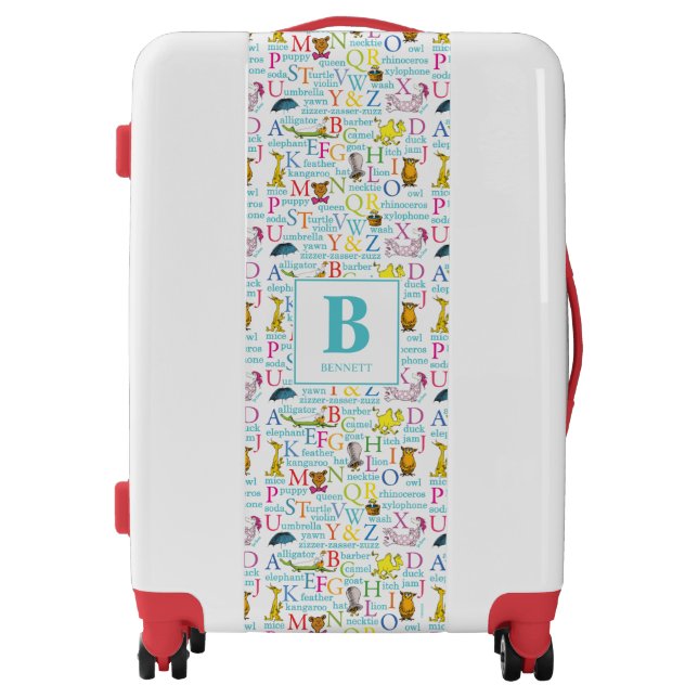 Dr. Seuss's ABC Pattern with Words Luggage (Front)