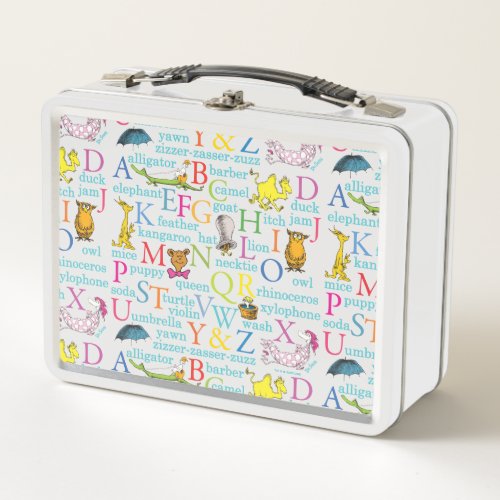Dr Seusss ABC Pattern with Words Metal Lunch Box