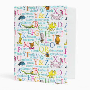 Dr. Seuss's ABC Pattern with Words Mini Binder