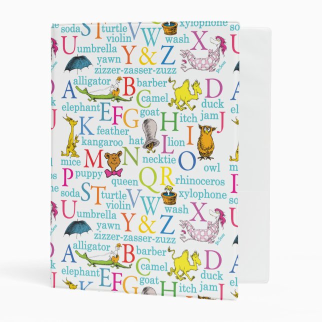 Dr. Seuss's ABC Pattern with Words Mini Binder (Front/Inside)