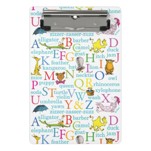 Dr Seusss ABC Pattern with Words Mini Clipboard