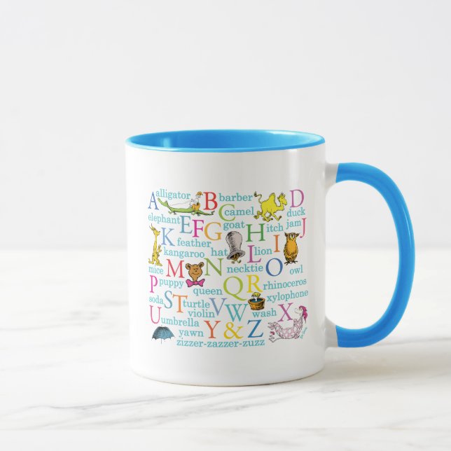 Dr. Seuss's ABC Pattern with Words Mug (Right)