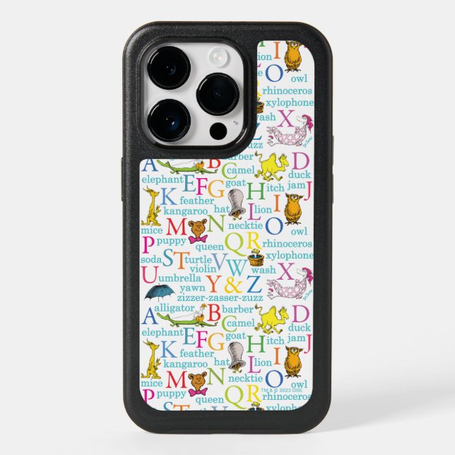 Dr. Seuss's ABC Pattern with Words Otterbox iPhone Case (Back)