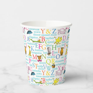 Dr. Seuss's ABC Pattern with Words Paper Cups