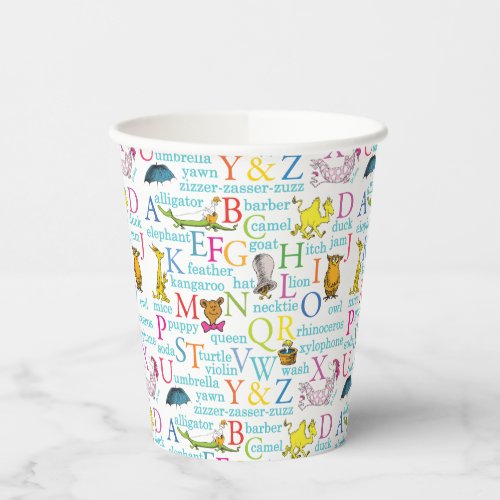 Dr Seusss ABC Pattern with Words Paper Cups