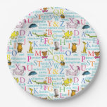 Dr. Seuss's ABC Pattern with Words Paper Plates