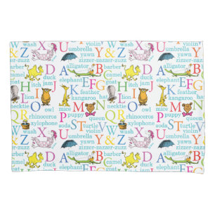 Dr. Seuss's ABC Pattern with Words Pillowcase