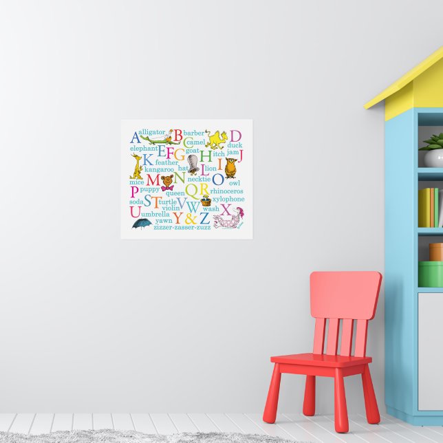 Dr. Seuss's ABC Pattern with Words Poster (Nursery 1)