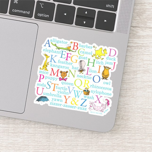 Dr. Seuss's ABC Pattern with Words Sticker (Detail)
