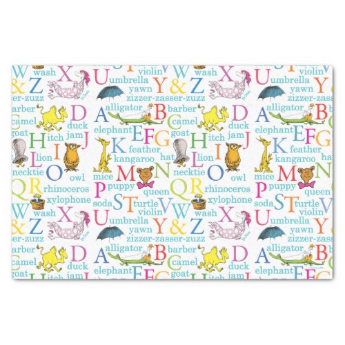 Dr Seusss ABC Pattern with Words Tissue Paper