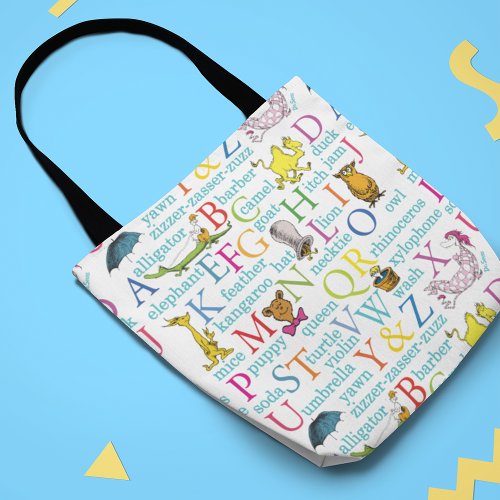 Dr Seusss ABC Pattern with Words Tote Bag