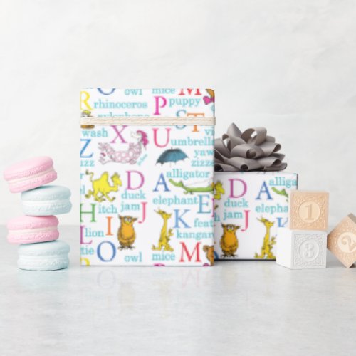 Dr Seusss ABC Pattern with Words Wrapping Paper
