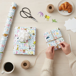 Dr. Seuss's ABC Pattern with Words Wrapping Paper Sheets