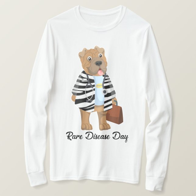 Dr Sharpie Zebra Coat Rare Disease Long Sleeve Tee (Design Front)