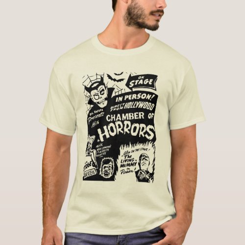 Dr Shivers Chamber of Horrors Spook Show Poster T_Shirt
