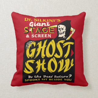 Dr Silkini Ghost Show Spook Show Throw Pillow