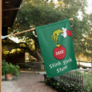 Dr. Suess Grinch Stink Stank Stunk House Flag