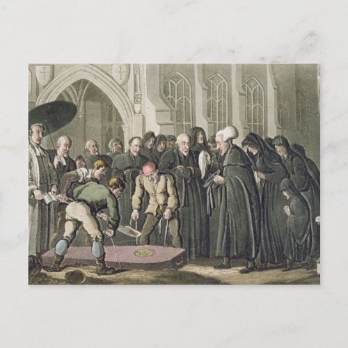 Dr Syntax at the Funeral of his Wife from The To Postcard