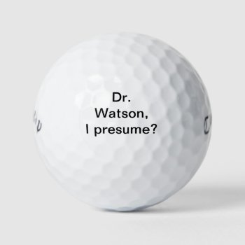 Dr. Watson Golf Balls by GKDStore at Zazzle