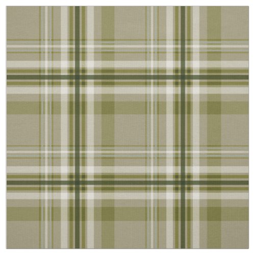 drab olive beige plaid fabric