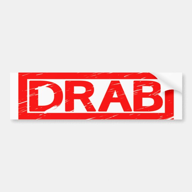 Drab Stamp Bumper Sticker (Front)