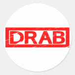 Drab Stamp Classic Round Sticker