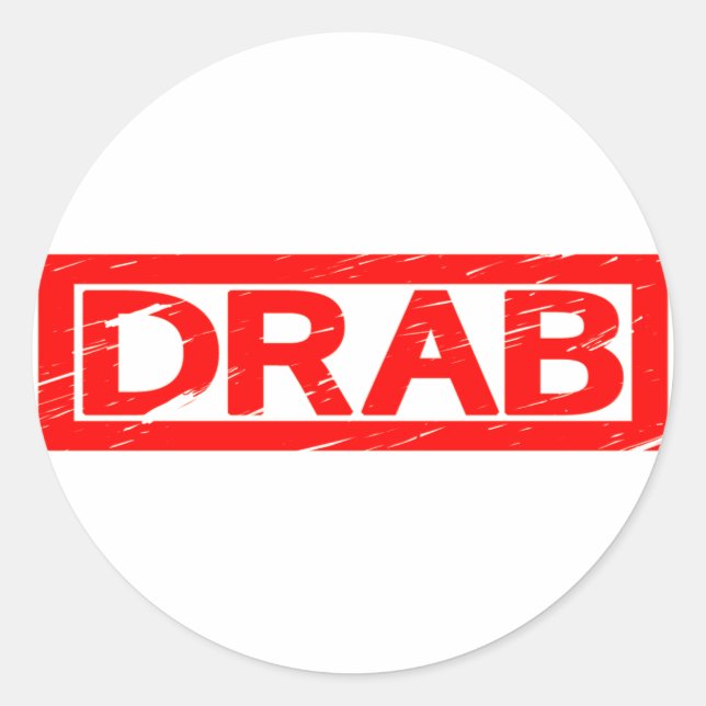 Drab Stamp Classic Round Sticker (Front)