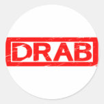 Drab Stamp Classic Round Sticker
