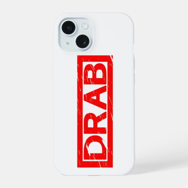 Drab Stamp Iphone Case (Back)