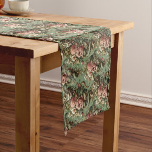 Drac’s Finery – Gothic Dragon Floral Short Table Runner