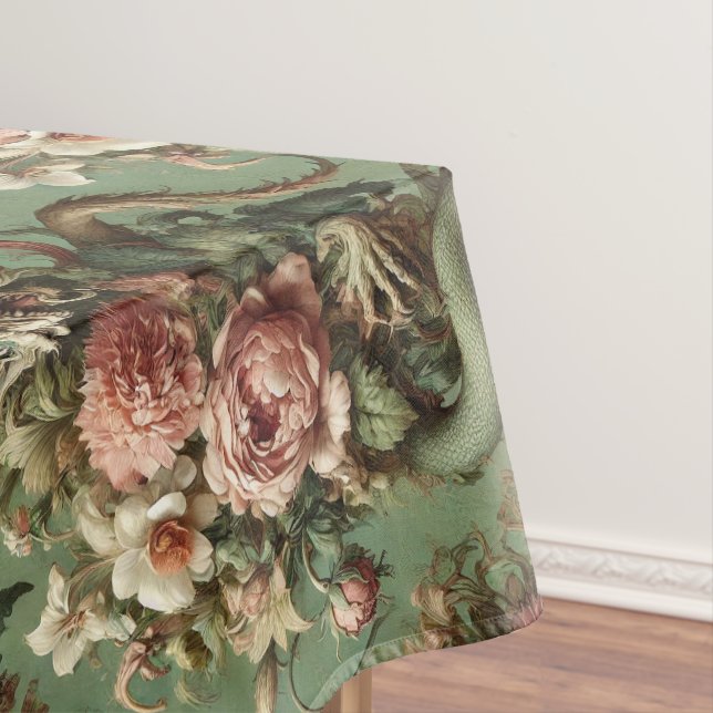 Drac’s Finery – Gothic Large Pattern Tablecloth (In Situ)