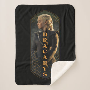 "Dracarys" Daenerys Targaryen Graphic Sherpa Blanket