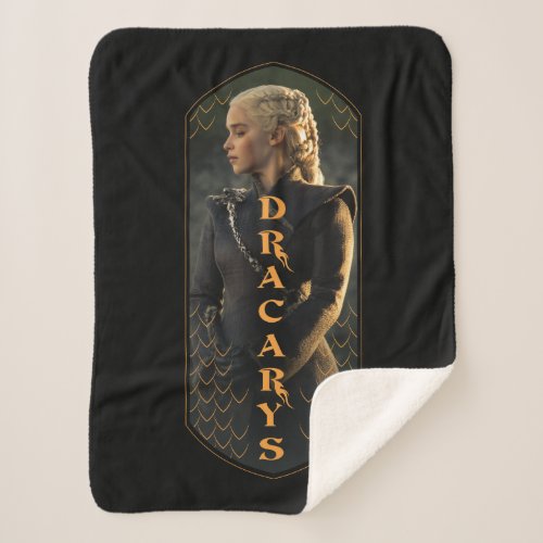 Dracarys Daenerys Targaryen Graphic Sherpa Blanket