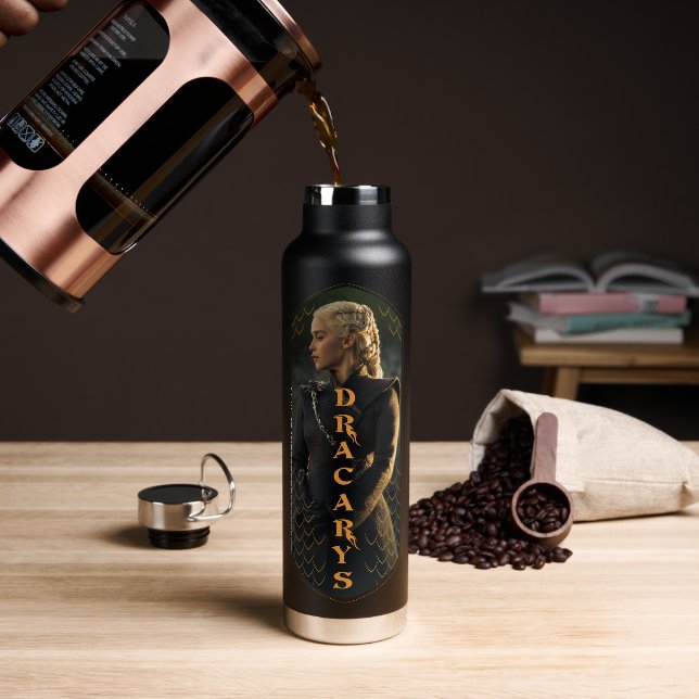 "Dracarys" Daenerys Targaryen Graphic Water Bottle (Coffee)
