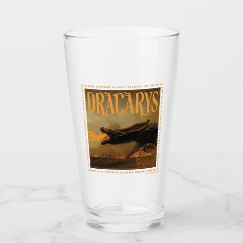 Dracarys Drogon Breathing Fire Graphic Glass