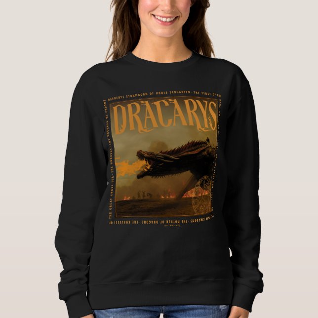 "Dracarys" Drogon Breathing Fire Graphic Sweatshirt (Front)