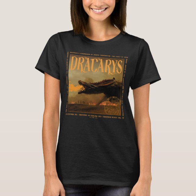"Dracarys" Drogon Breathing Fire Graphic T-Shirt (Front)