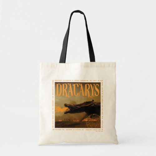 Dracarys Drogon Breathing Fire Graphic Tote Bag
