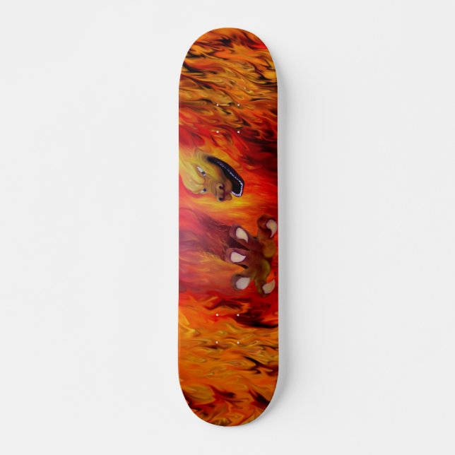 Drachenkralle - Red Dragon Skateboard Deck (Front)