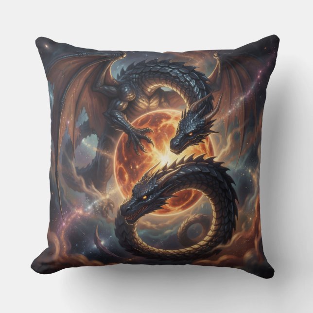 Drachenwelt – Das Reich aus Feuer und Magie´3 Throw Pillow (Front)